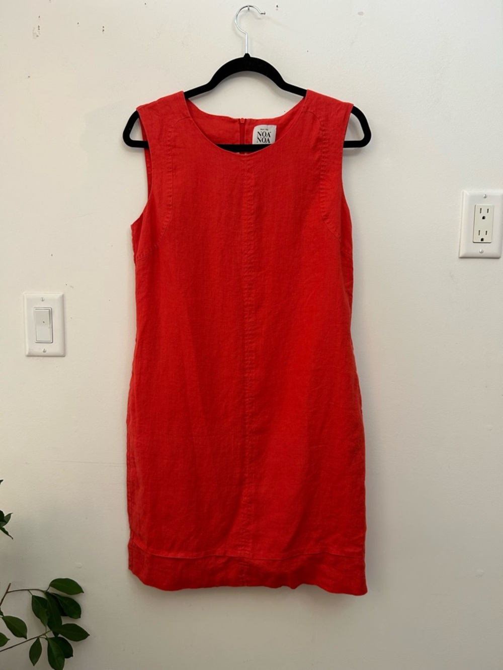 Noa Noa Linen Sleeveless Shift Dress Pockets - Picture 2 of 10